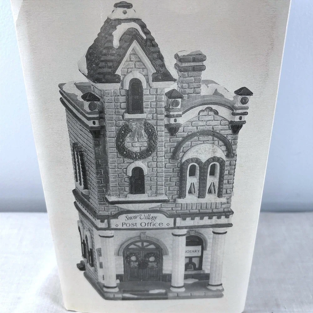 Dept 56 The Original Snow Village Post Office Lighted Ceramic House  1992